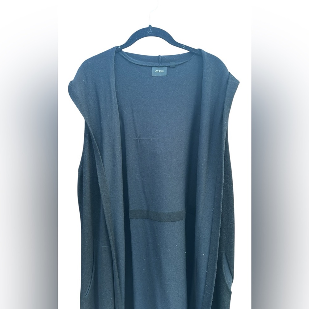 Cyrus Black Hooded Vest 2X